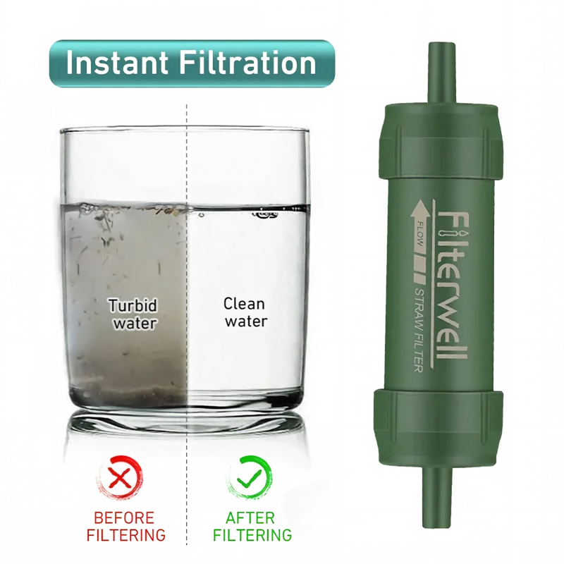 야외용 미니 정수 빨대 휴대용 미크론 정수기 생존 비상 - Water Purification Straw 리뷰 및 가격