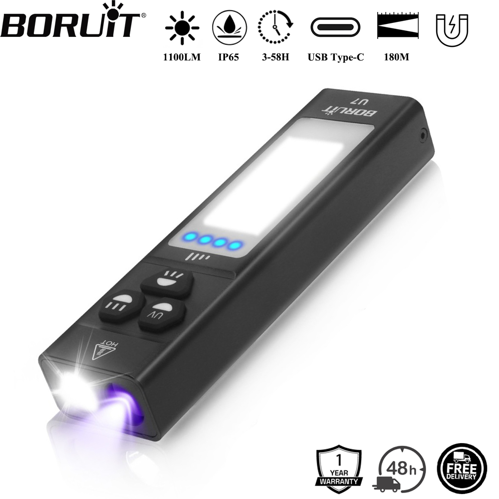 BORUiT U7 UV LED EDC 손전등 1100L - Fishing Kit Compact 리뷰 및 가격